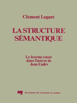 cover image of La structure sémantique